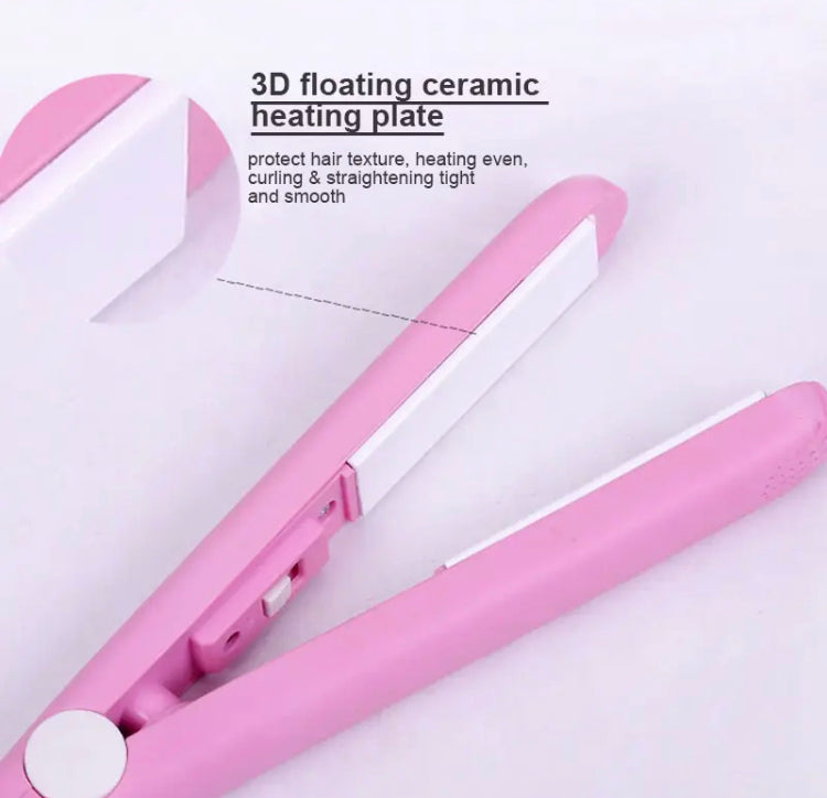 Mini Electric Hair Straightener, Small Power Plug Curling Hair Straightener, Portable Hair Curling Iron Machine Mini Electric Hair Straightener, Small Power Plug Curling Hair Straightener, Portable Hair Curling Iron Machine